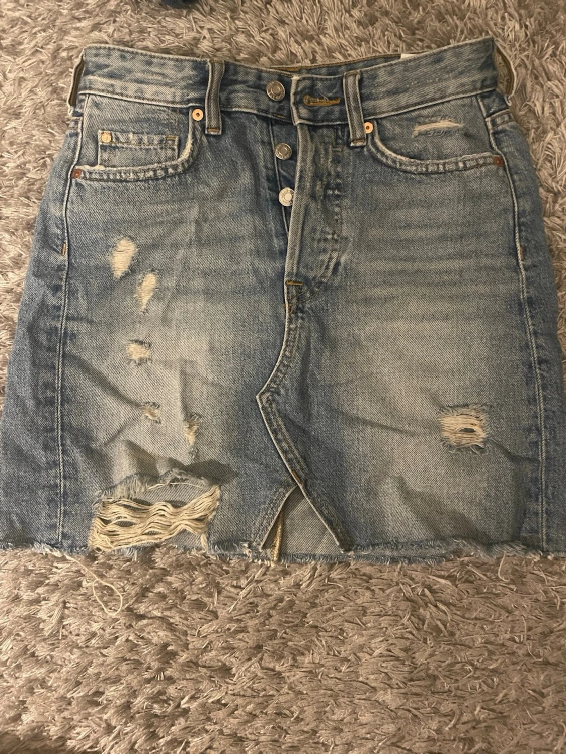 Blå jeanskjol  från A Denim