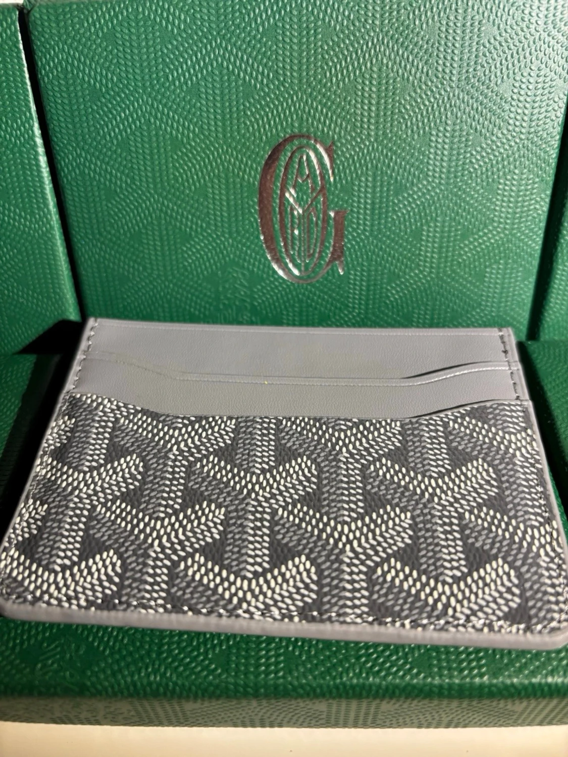 Grå Korthållare med mönster - 1