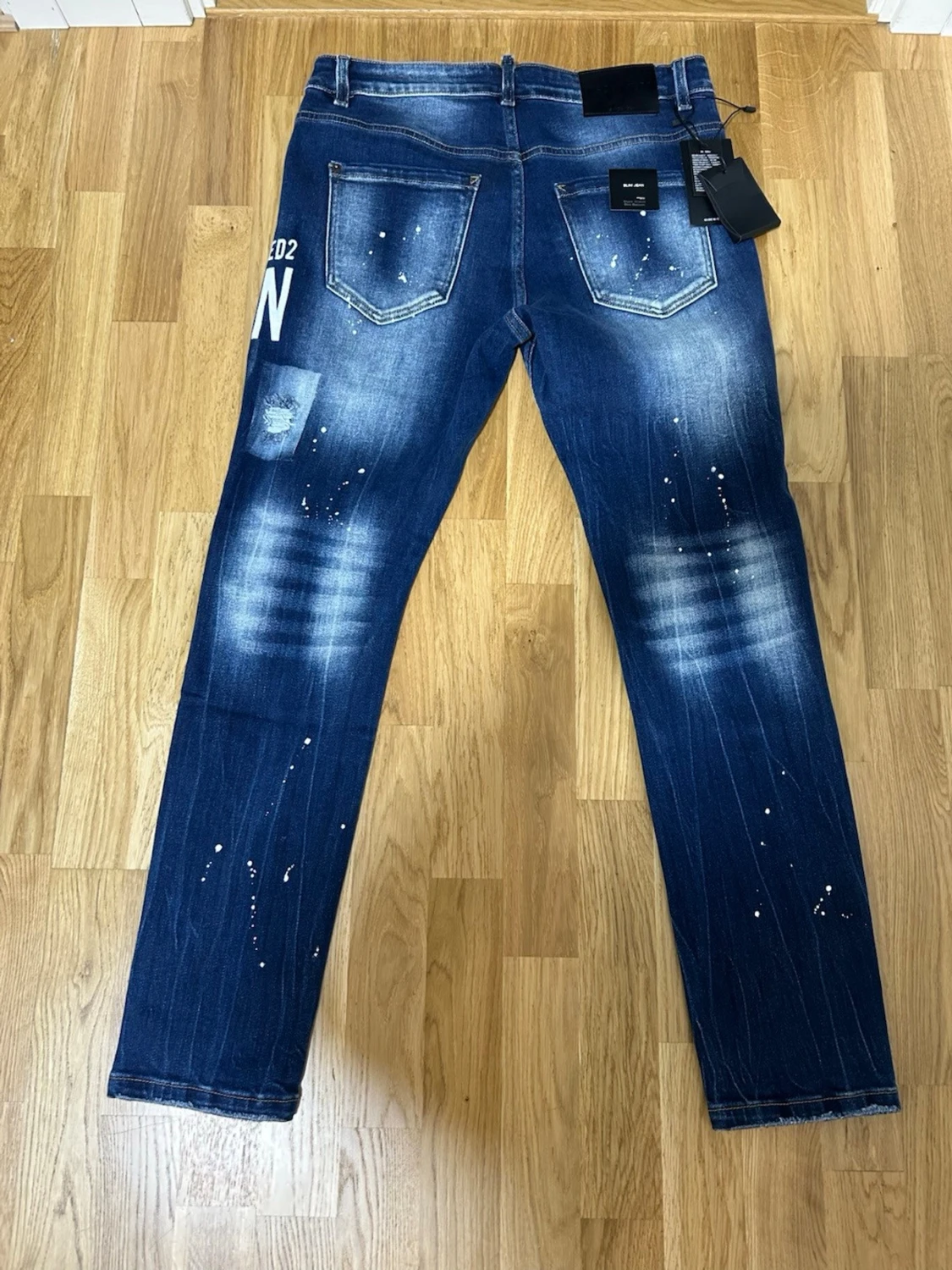 Svarta Dsquared2 ICON jeans med färgstänk - 4