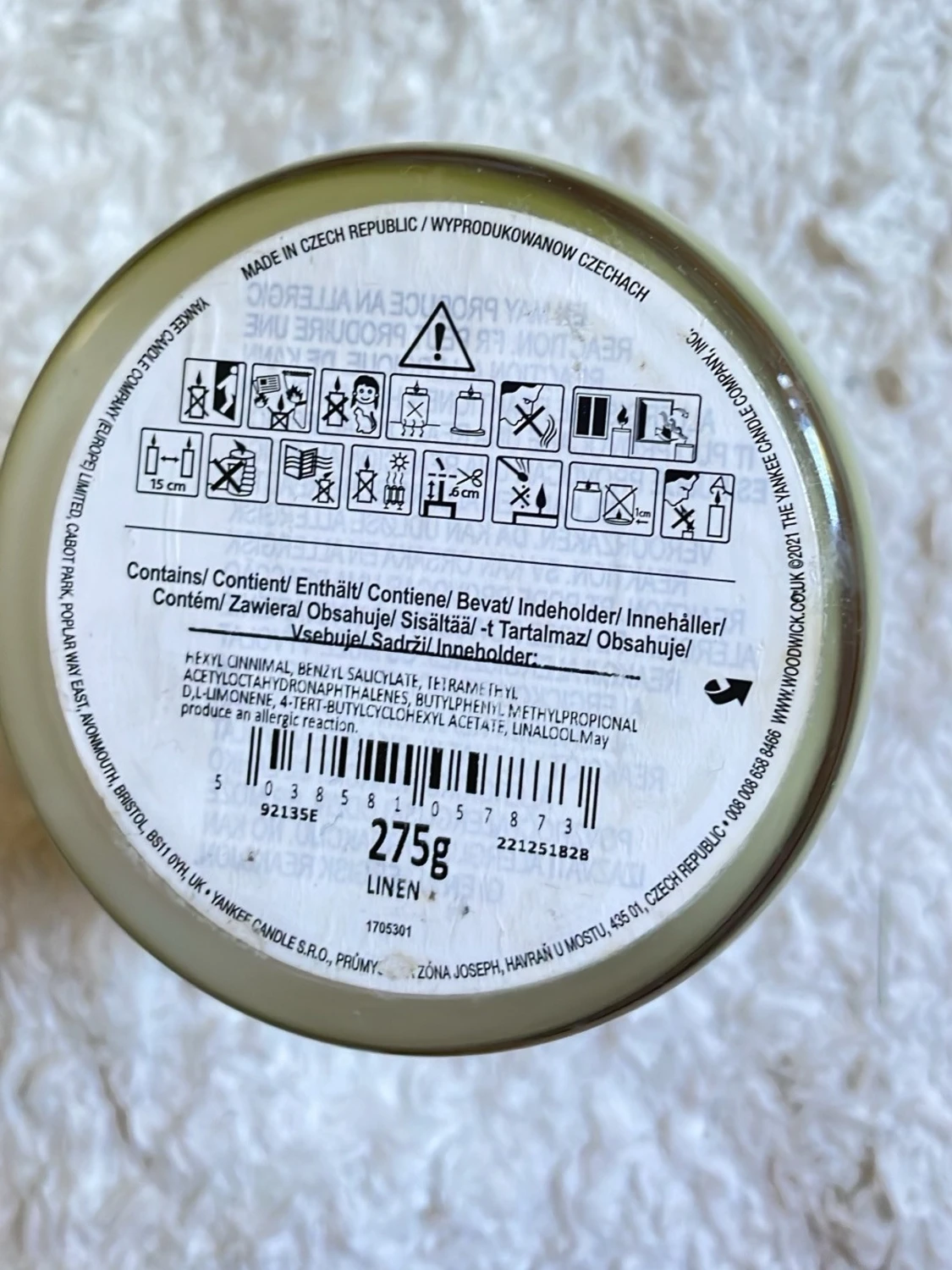 WoodWick doftljus Linen med trälock - 2