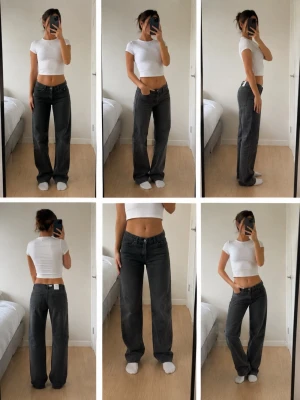 Svarta raka jeans från Stay - Säljer ett par svarta raka jeans från Stay med låg midja och klassisk femficksdesign. Jeansen har en avslappnad passform och är tillverkade i ett mjukt denimtyg som ger en cool och enkel look. Perfekta till crop tops och sneakers. NY med prislapp