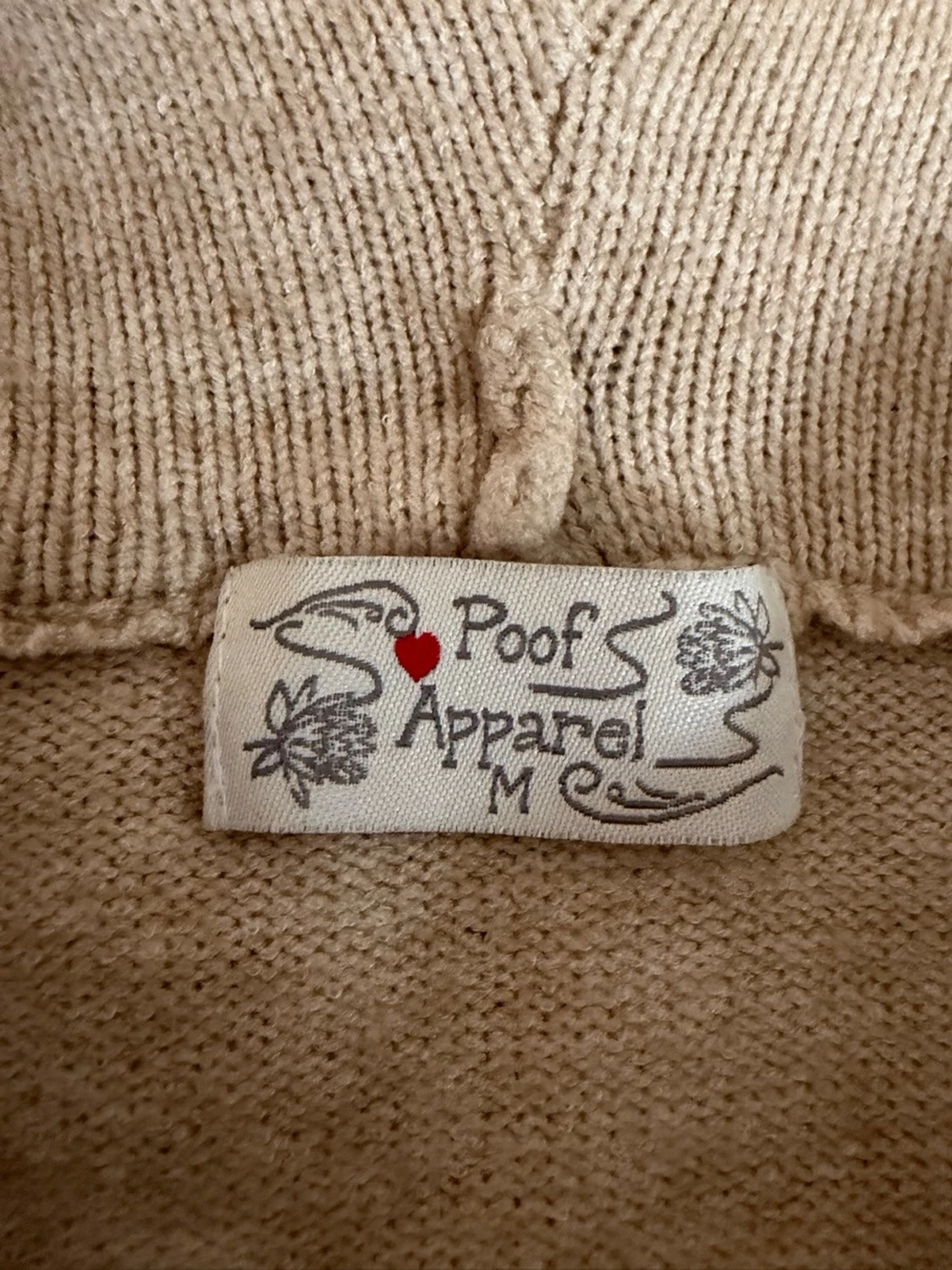 Beige off shoulder stickad tröja - 2