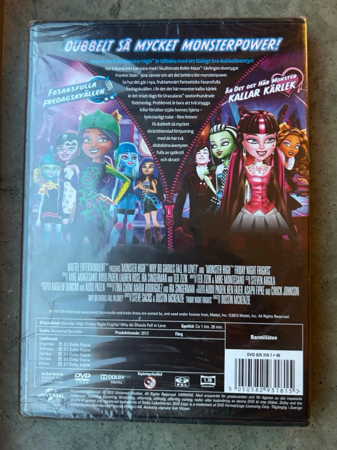 INPLASTAD Monster high - dubbeläventyr DVD - 1