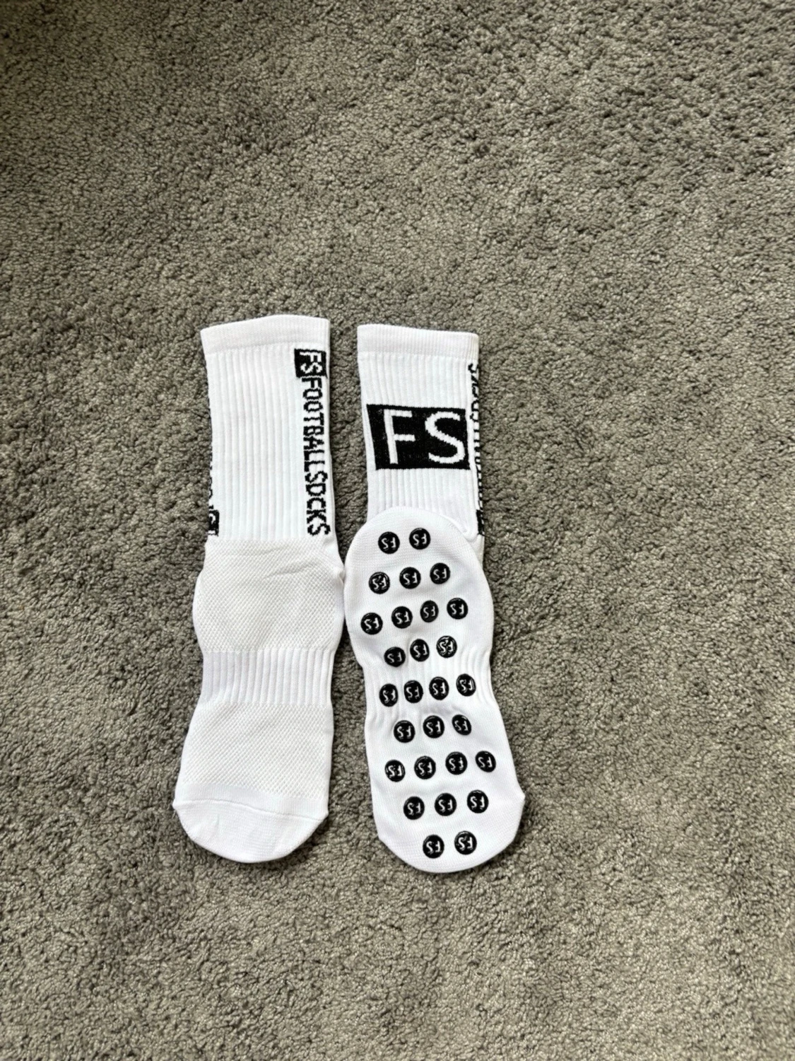 Vita FS Football Socks med grepp
