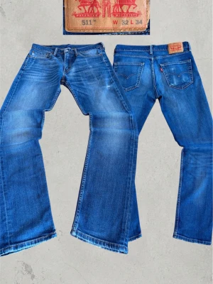 Levis 511 - Tjena, jag säljer detta par levis 511 i riktigt fint skick. Fina naturliga fades på låren och knävecken  W32 L34  📏Mått📏 - Ytterbenslängd 106cm  - Innerbenslängd 80cm  - Midja 40,5cm  - Benöppning 18cm  Hör av dig om du undrar något mer så löser vi det! (Kan gå ner i pris vid snabb affär)