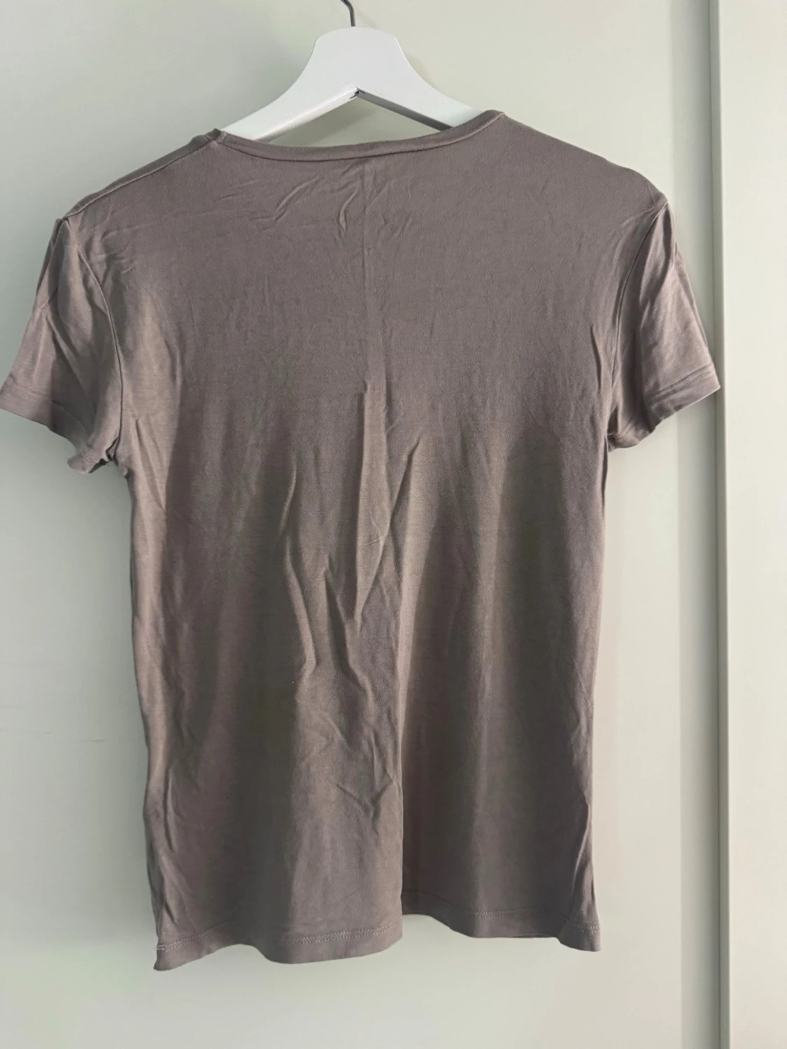 Beige basic topp i bomull - 3