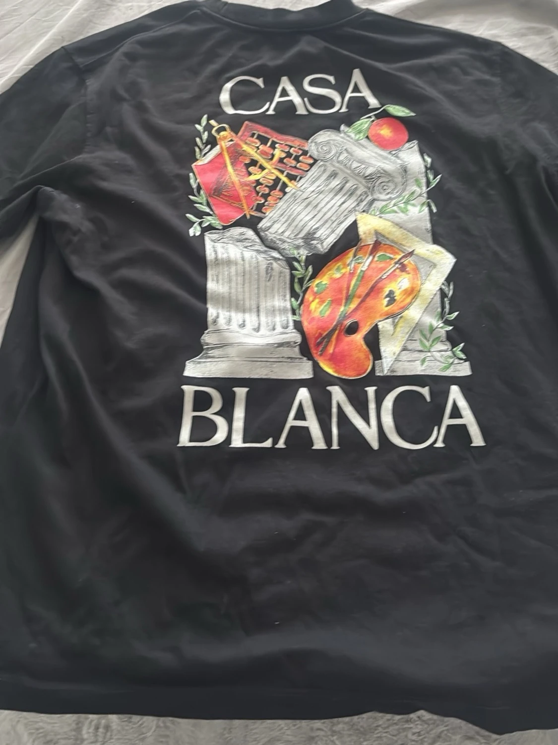 Svart Casa Blanca t-shirt med tryck - 1