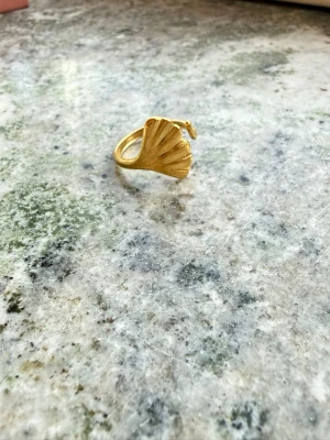 Guld ring i rostfritt stål - Justerbar ring i rostfritt stål 