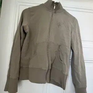 Jättesnygg khaki-grön y2k zip tröja!!