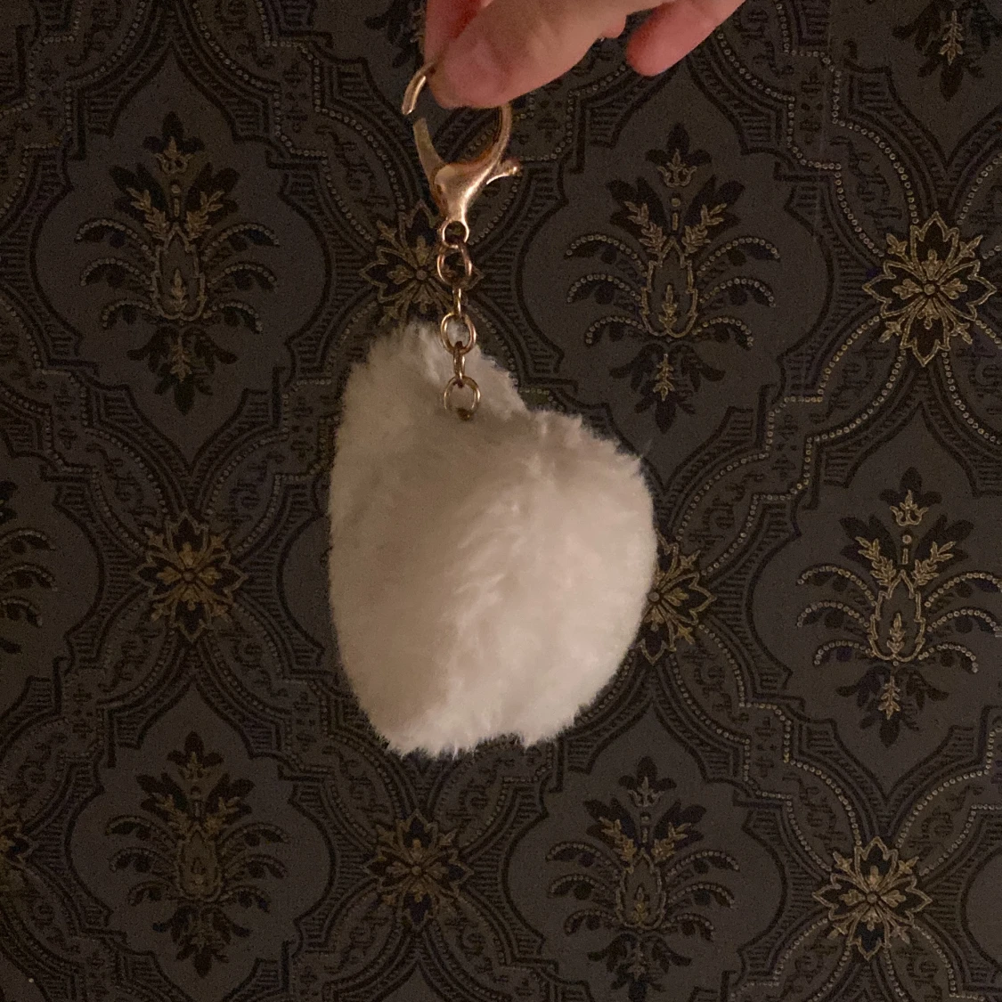 Vitt hjärta med hänge - 91