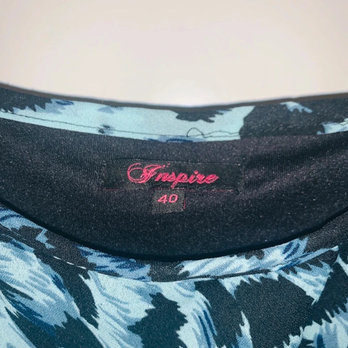 Leopardmönstrad blå klänning - 91