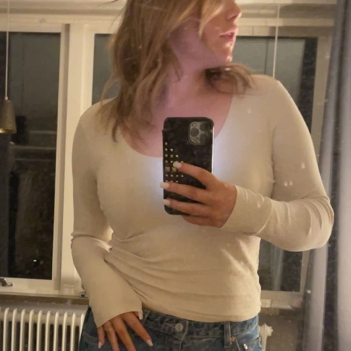  Fin långärmad tröja🫶🏻 - 90