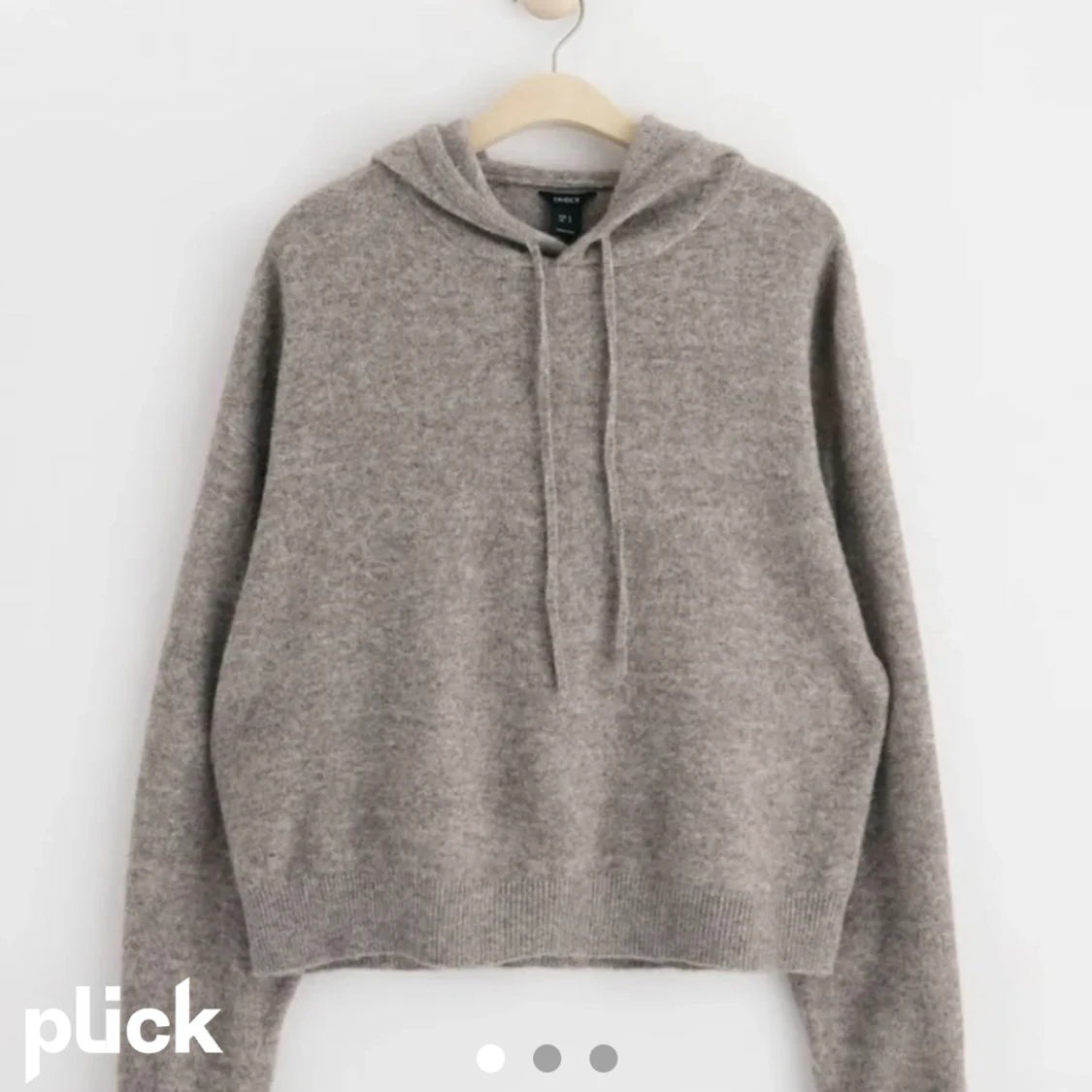Stickad hoodie