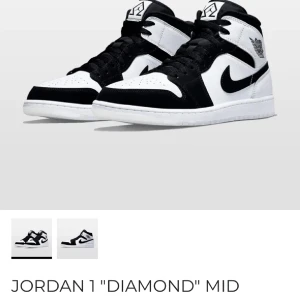 Jordan 1 ”diamond” Mid - Säljer mina i princip helt nya jordan 1. Fick hem dessa för bara någon vecka sen och har använt dom 1 gång (och då med creasingskydd). Strl 38. Kartongen medföljds. Nypris 2999, mitt pris 1500. Inga skador/smuts/crease alls.