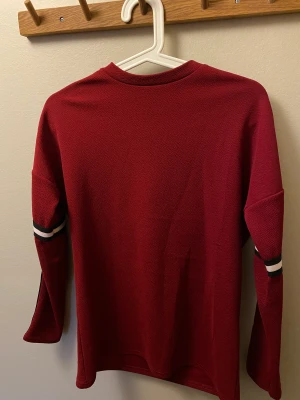 Vinröd tröja - Vinröd långärmad tröja med detaljer på armar och axlar. 