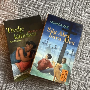 Alex Dogboy böcker av Monica Zak - Tredje kärleken och säg alex,bara alex. 