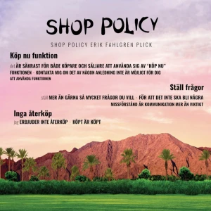 SHOP POLICY - läs gärna innan du köper något