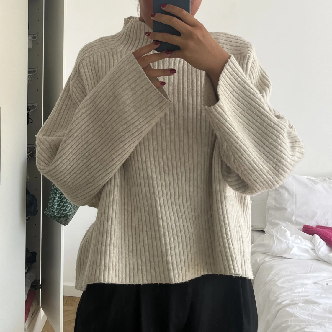 Krämvit finsnickare tröja stl L - 91