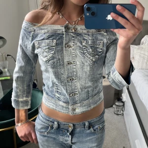 Off shoulder denim topp!  - Så snygg topp i jeans😍