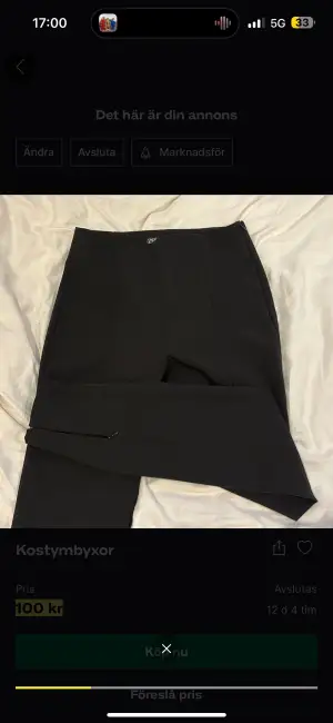 Svarta kostymbyxor från zara, använd enstaka gånger 
