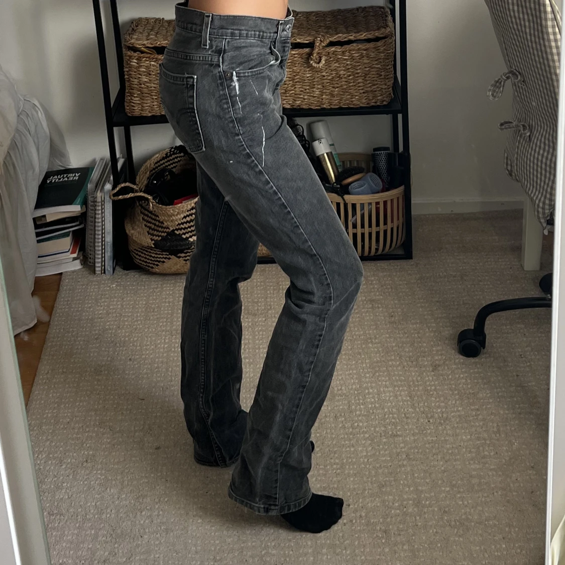 Lågmidjade bootcutjeans - 90