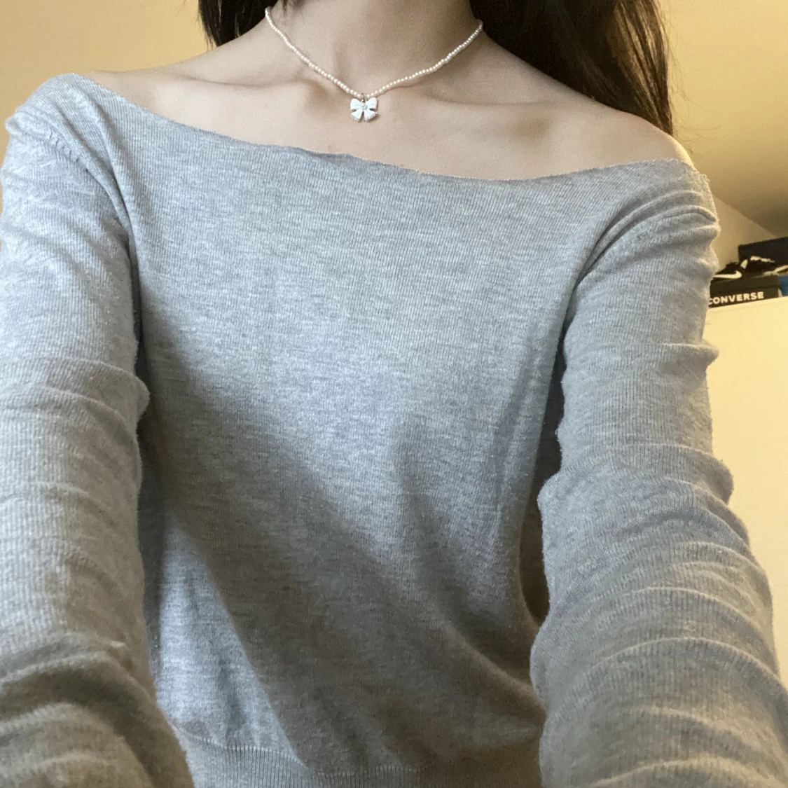 Off shoulder tröja - 90