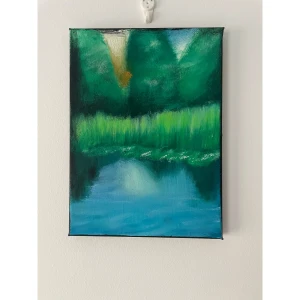 Tavla - En oljemålning gjort av mig själv. Storlek 24x18