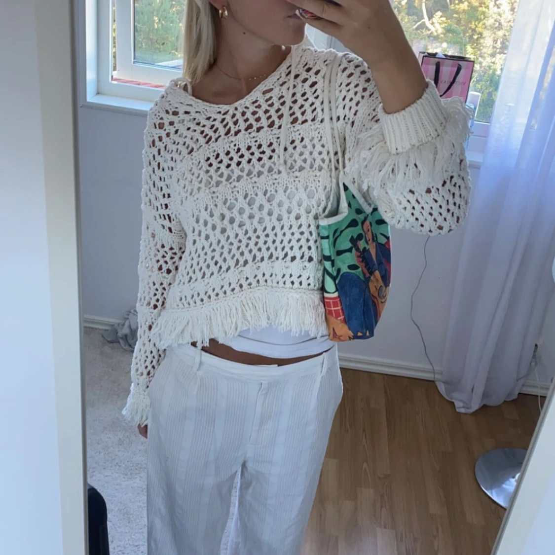 Stickad zara tröja  - 90