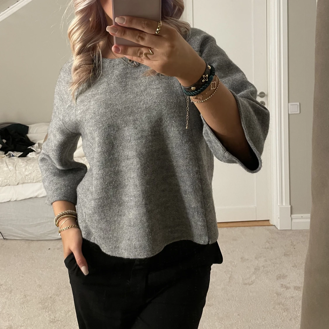 Trekvartsärmad tröja