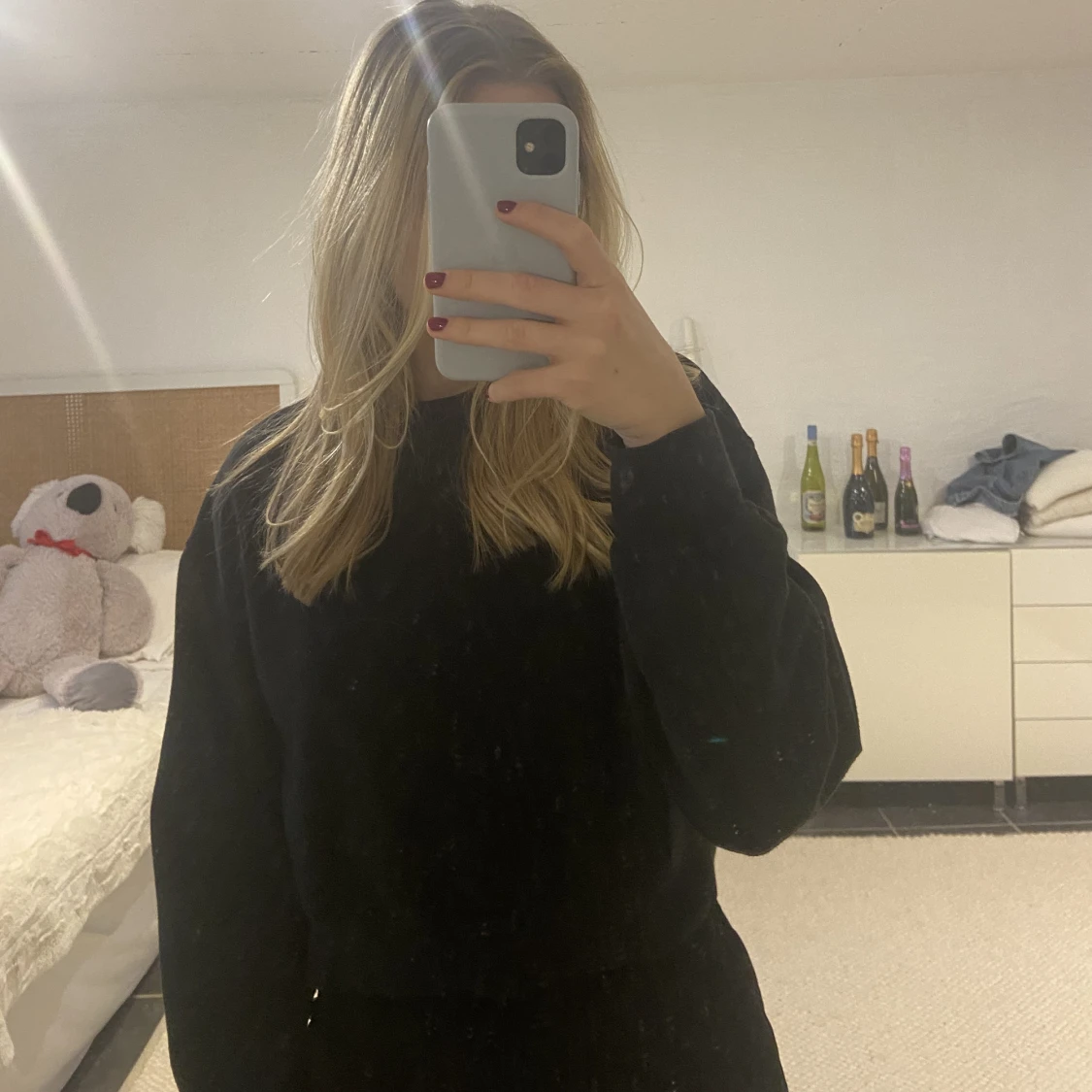 Svart sweatshirt - 90