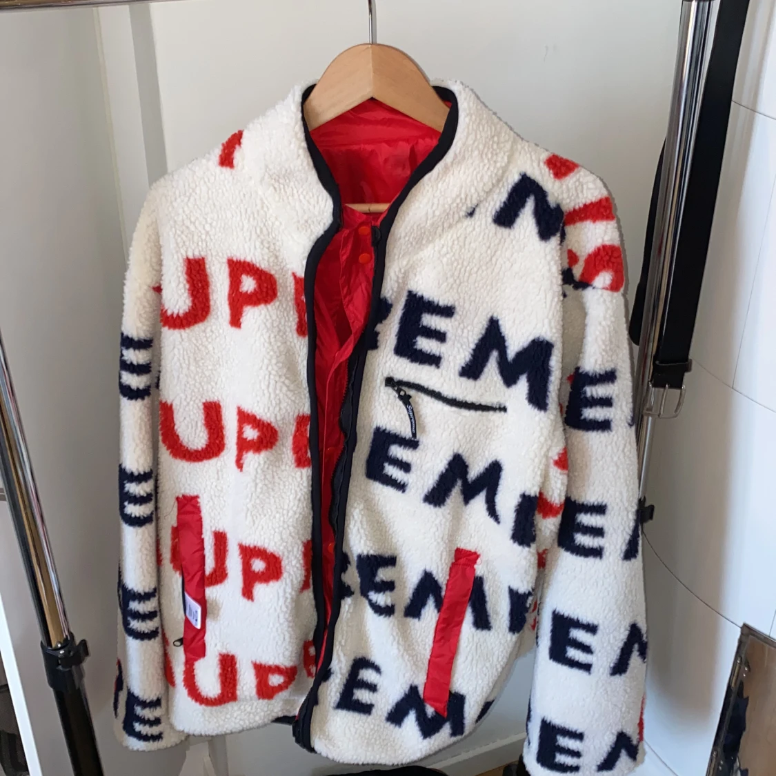 Supreme Reversible Logo Fleece Jacket - 90
