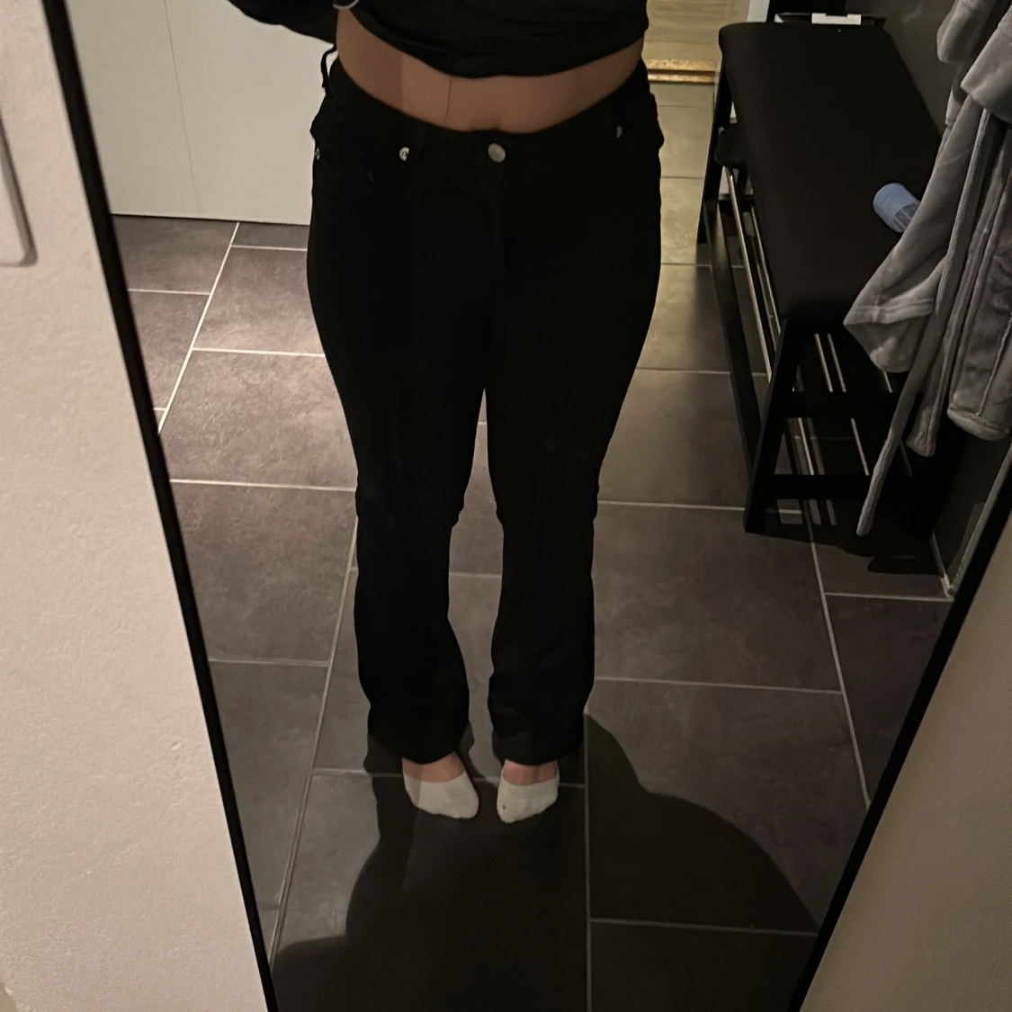 Svarta bootcut jeans