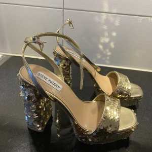 Steve Madden paljettklackskor - Paljettbroderade klackskor från Steve Madden. Aldrig använda. Nypris 1399:-