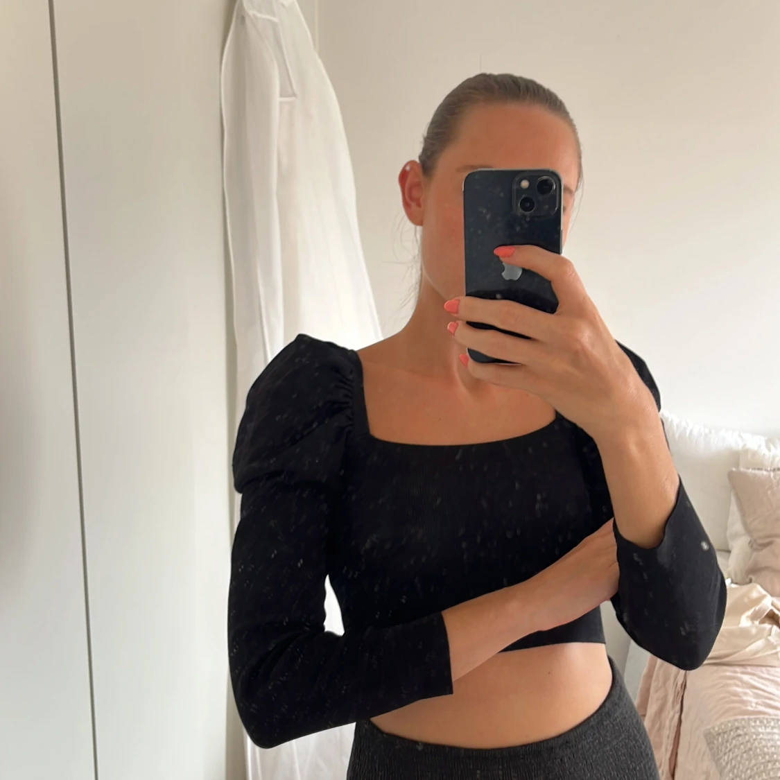 Topp med puffärm - 90