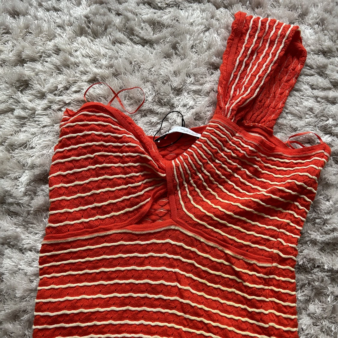 Röd/vit randig topp