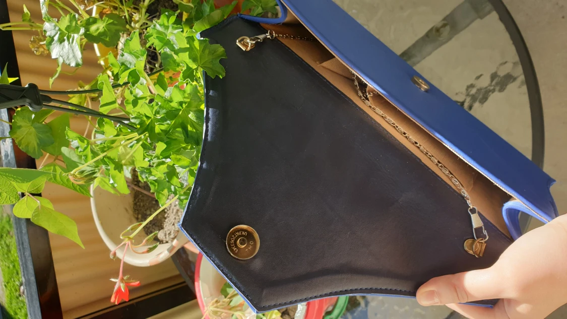 Blå klackskor & Handväska - 90