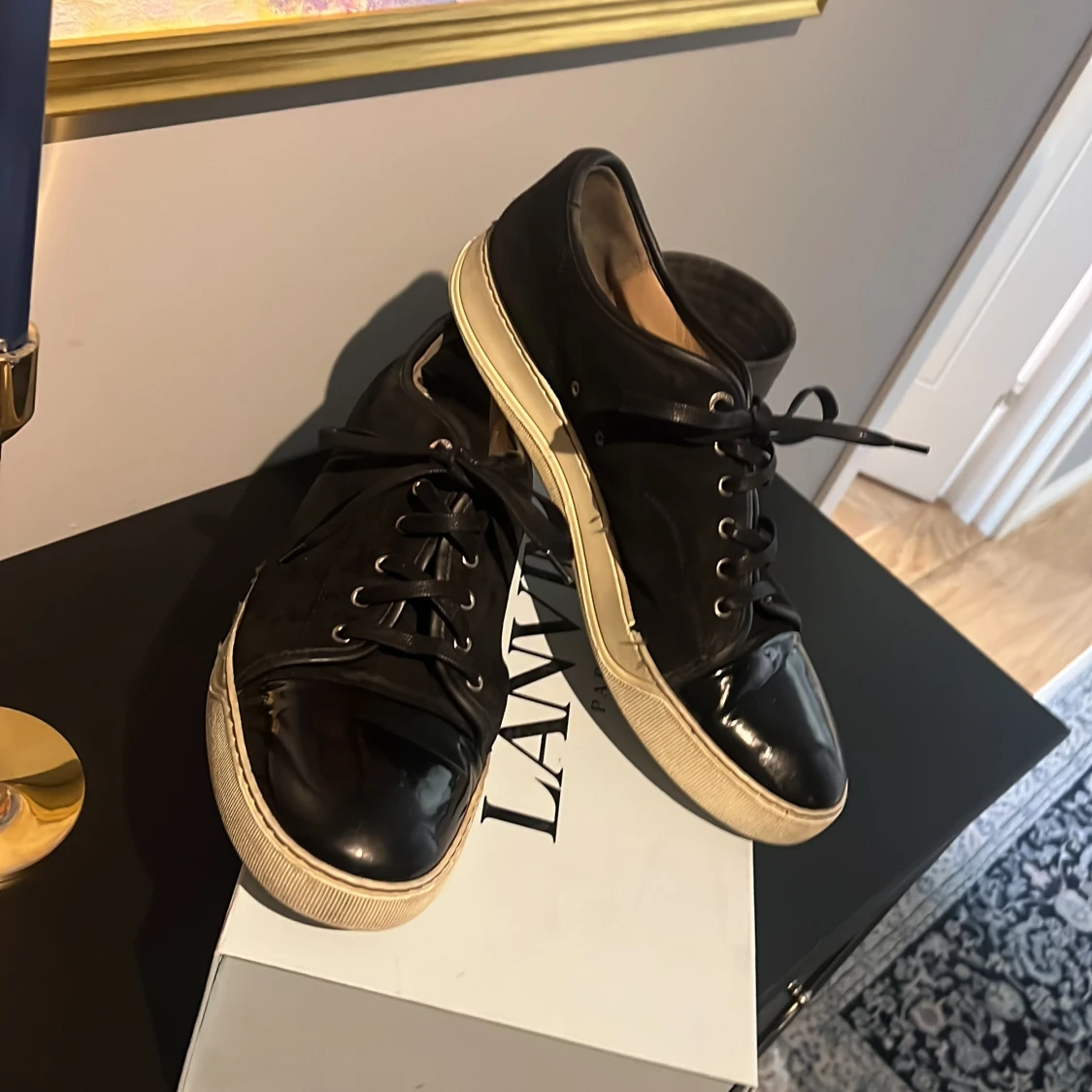 Lanvin Cap toe Sneaker Svart - 90