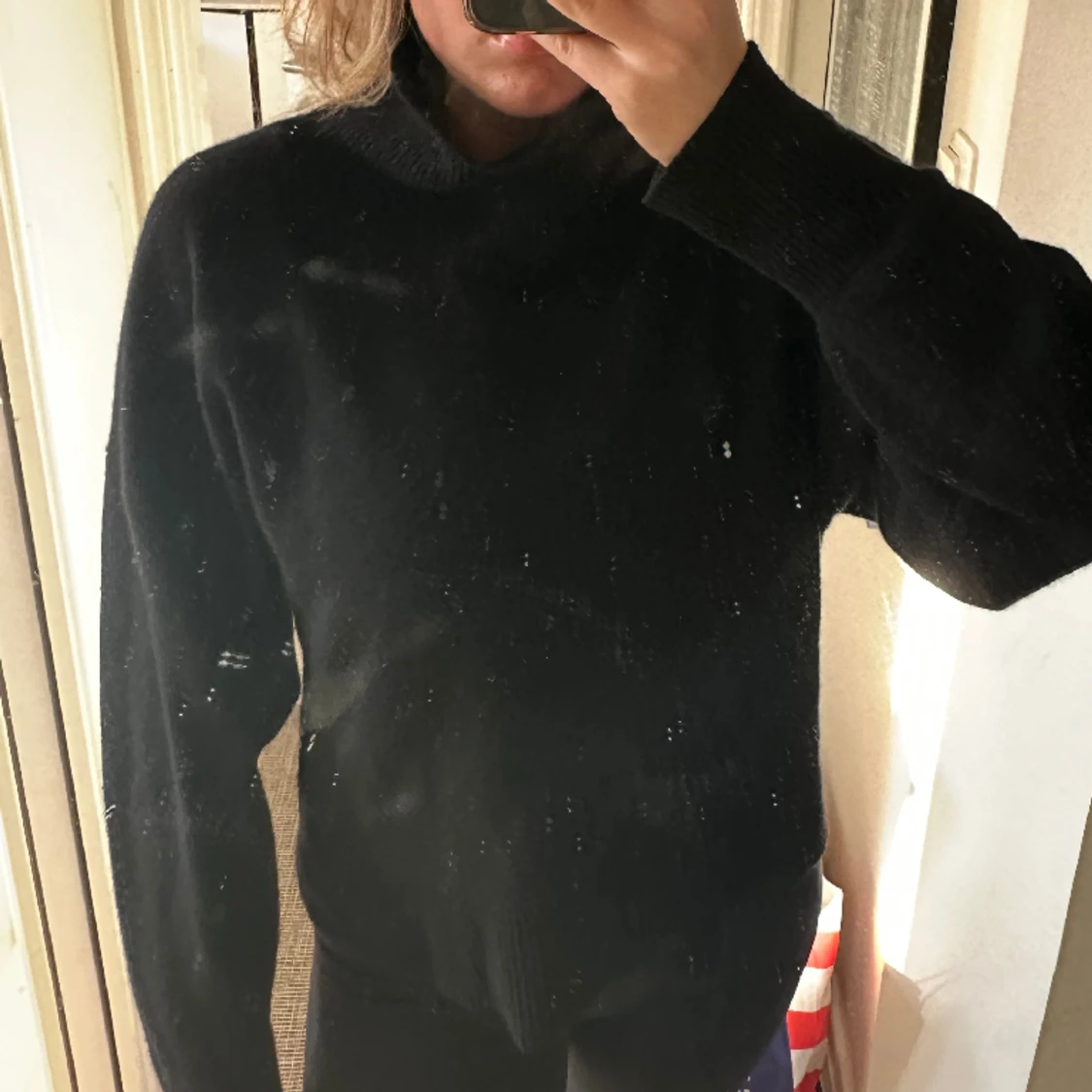 Svart Kashmirtröja  - 90