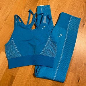 Gymshark set - Gymshark-set i fin klarblå färg. Endast använd 2 gånger. Djur finns i hemmet🐾