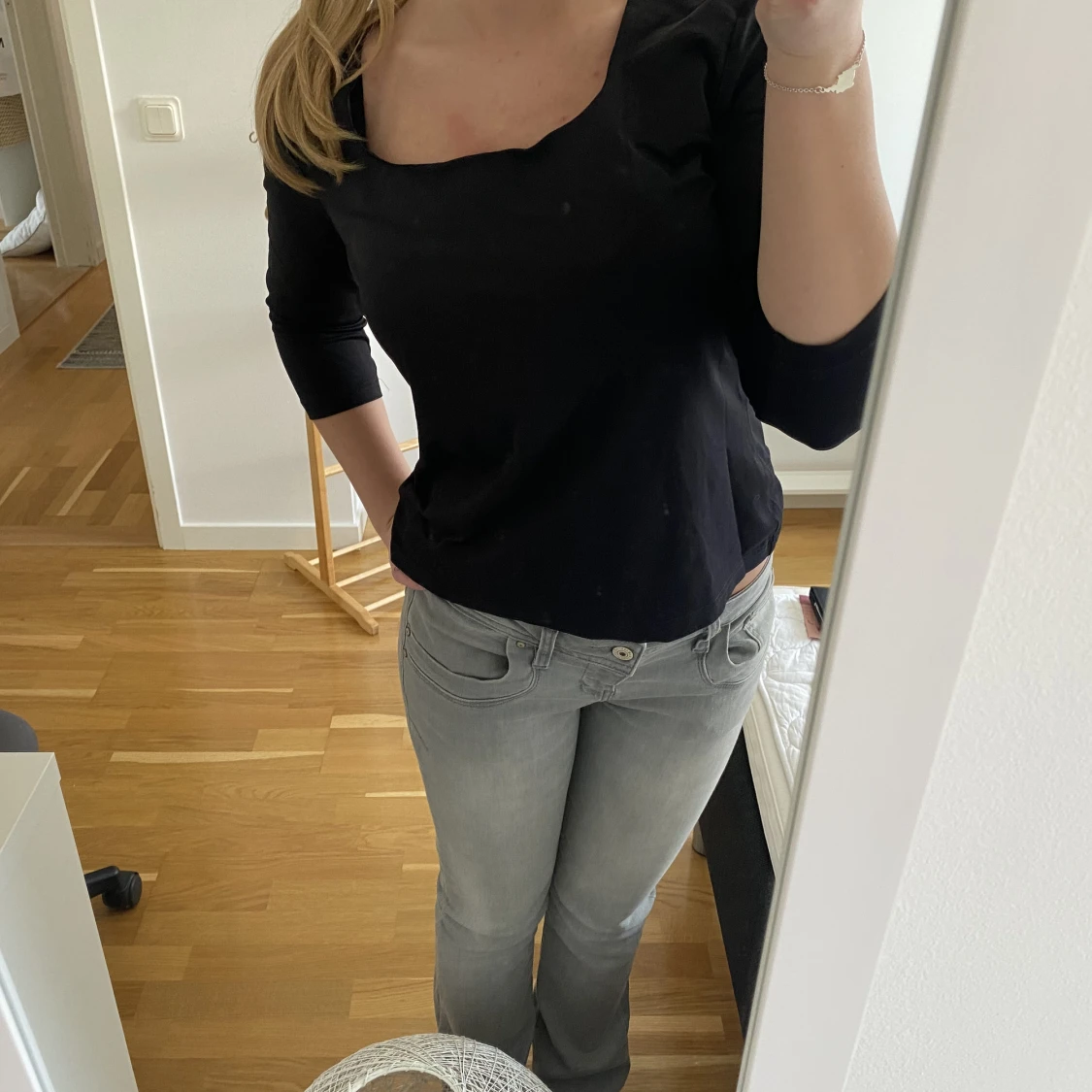 Trekvartärmad topp - 90