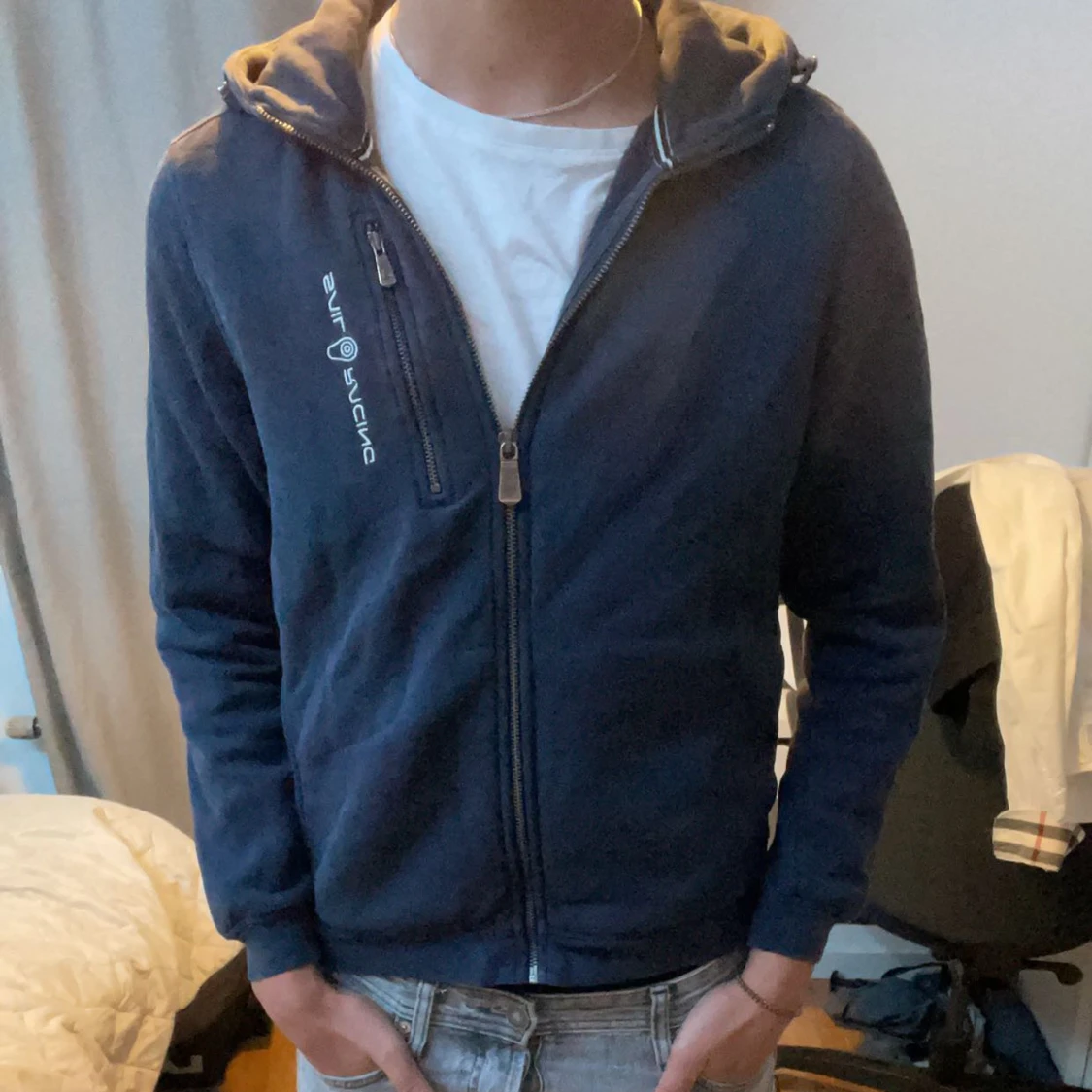 Sail racing zip hoddie storlek xs/s blå