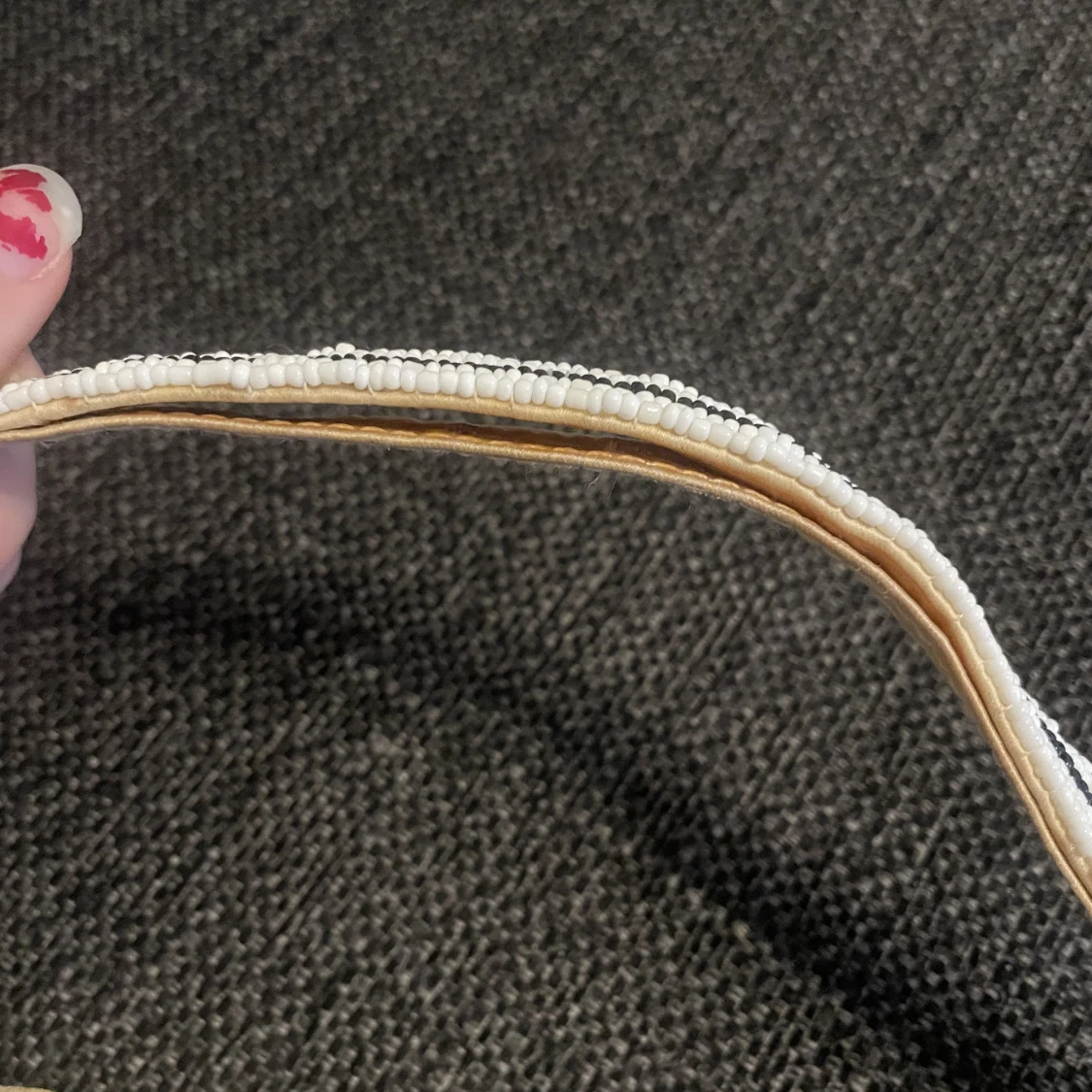 pärlig zebra axelväska - 91