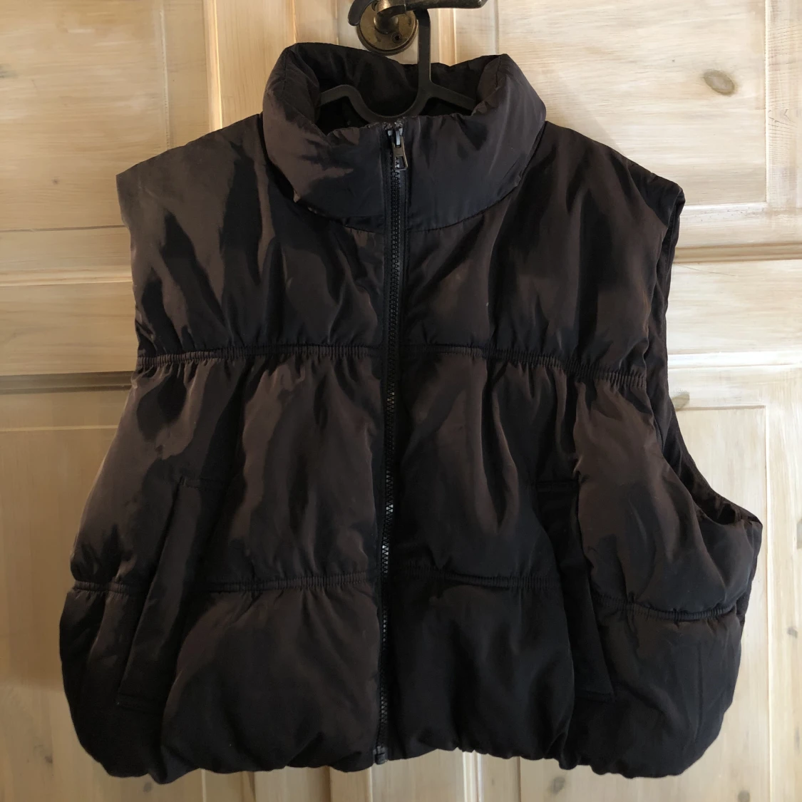Pufferväst Svart & Beige - Nyskick - 90