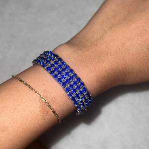 Jätte fin marinblå armband