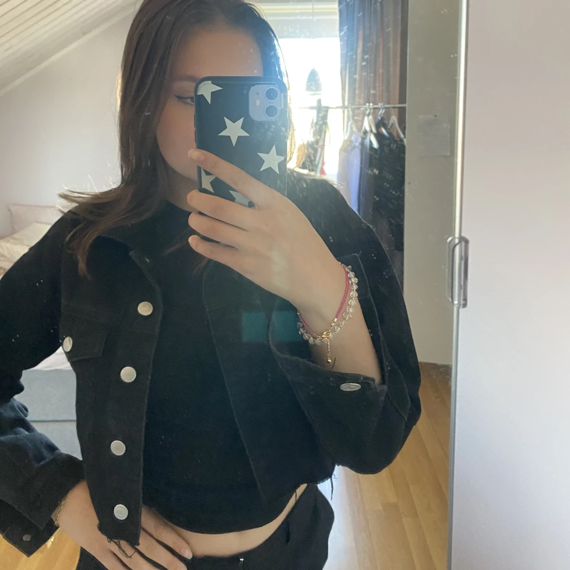 Svart jeansjacka  - 91