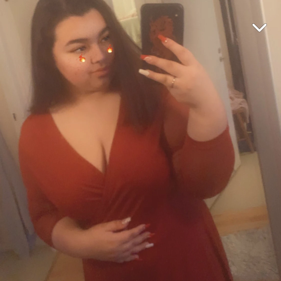 Vinröd klänning  - 90