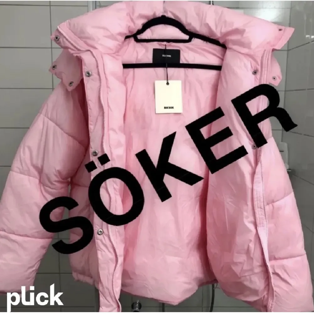 Hej!! Söker denna rosa jacka från BIKBOK!! Alternativt svart, betalar bra!💓 helst M/L!🤩. Jackor.