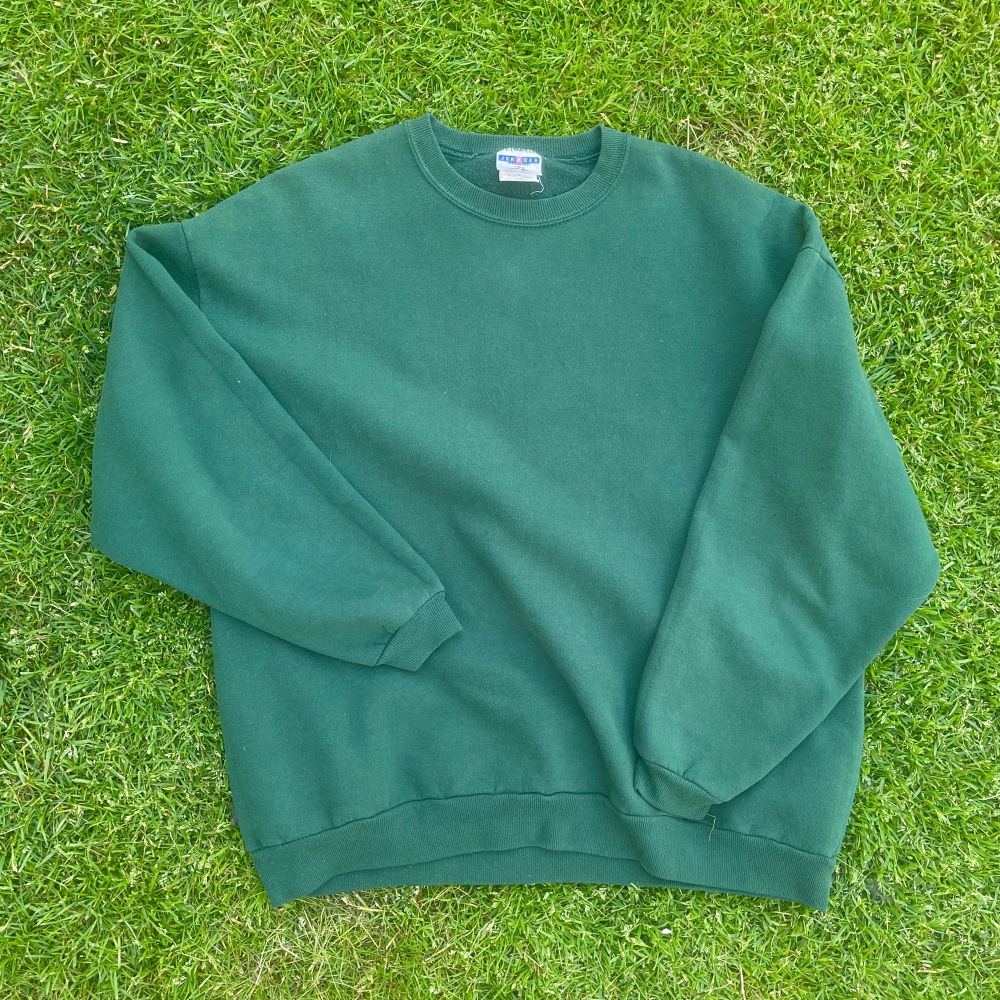 Grön Jerzees tröja 90s - Jerzees | Plick Second Hand