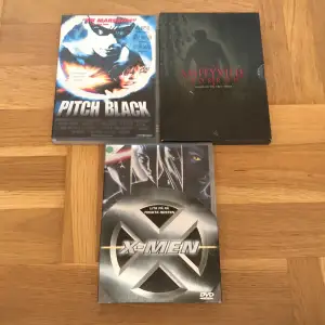 3 stycken filmer. X-men, the amityville horror och pitch black. 40 kr/st