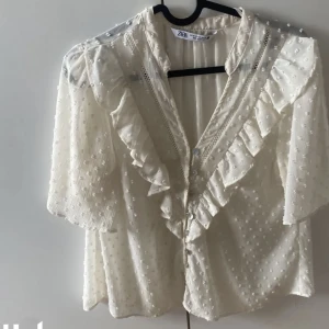 Blus zara - Nästan helt oanvänd blus från zara. Så fin! Säljer bara för att jag tröttnat❤️kom med egna förslag på pris!!